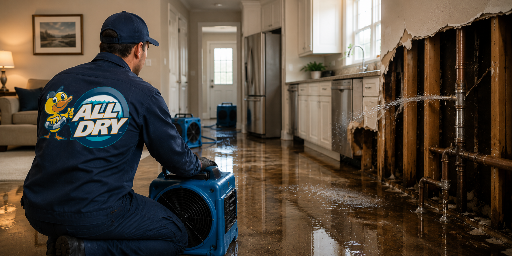 Burst Pipes Cleanup — All Dry Services Atlanta