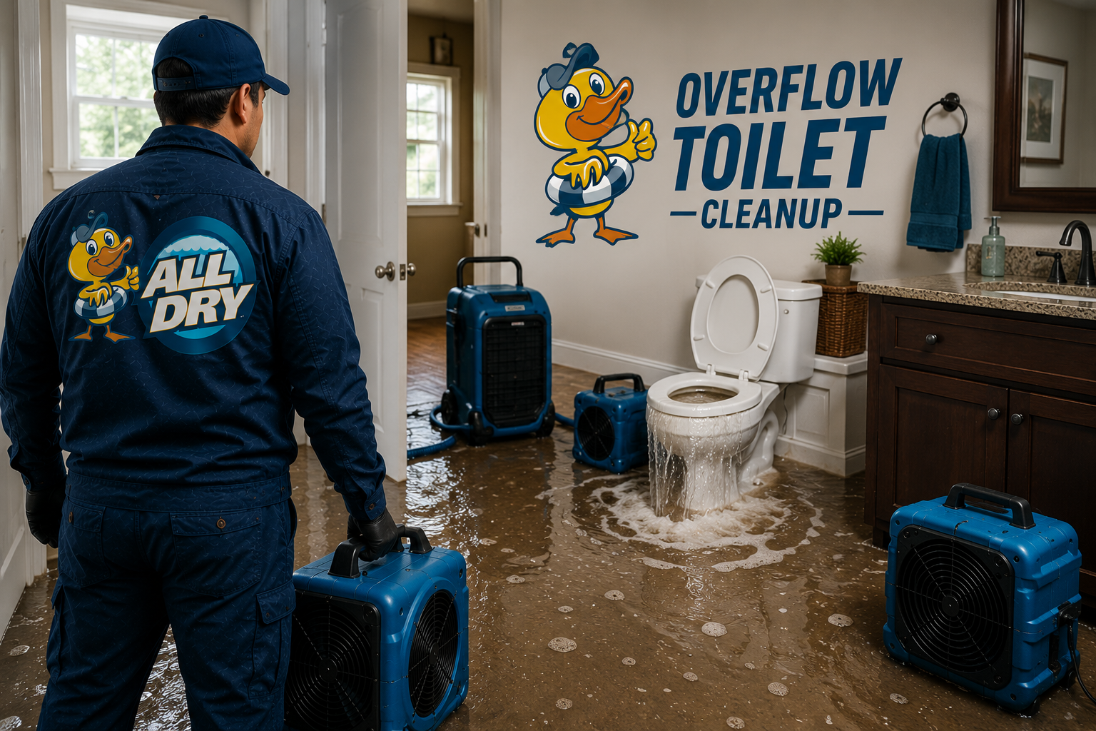 Overflow Toilet Cleanup — All Dry Services Atlanta