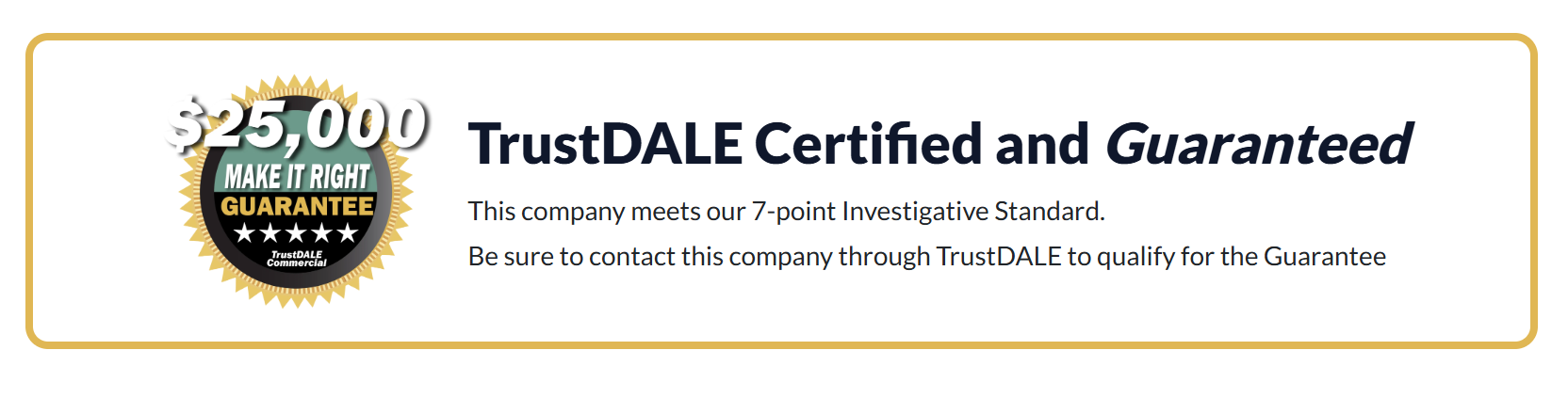 TrustDALE Certified