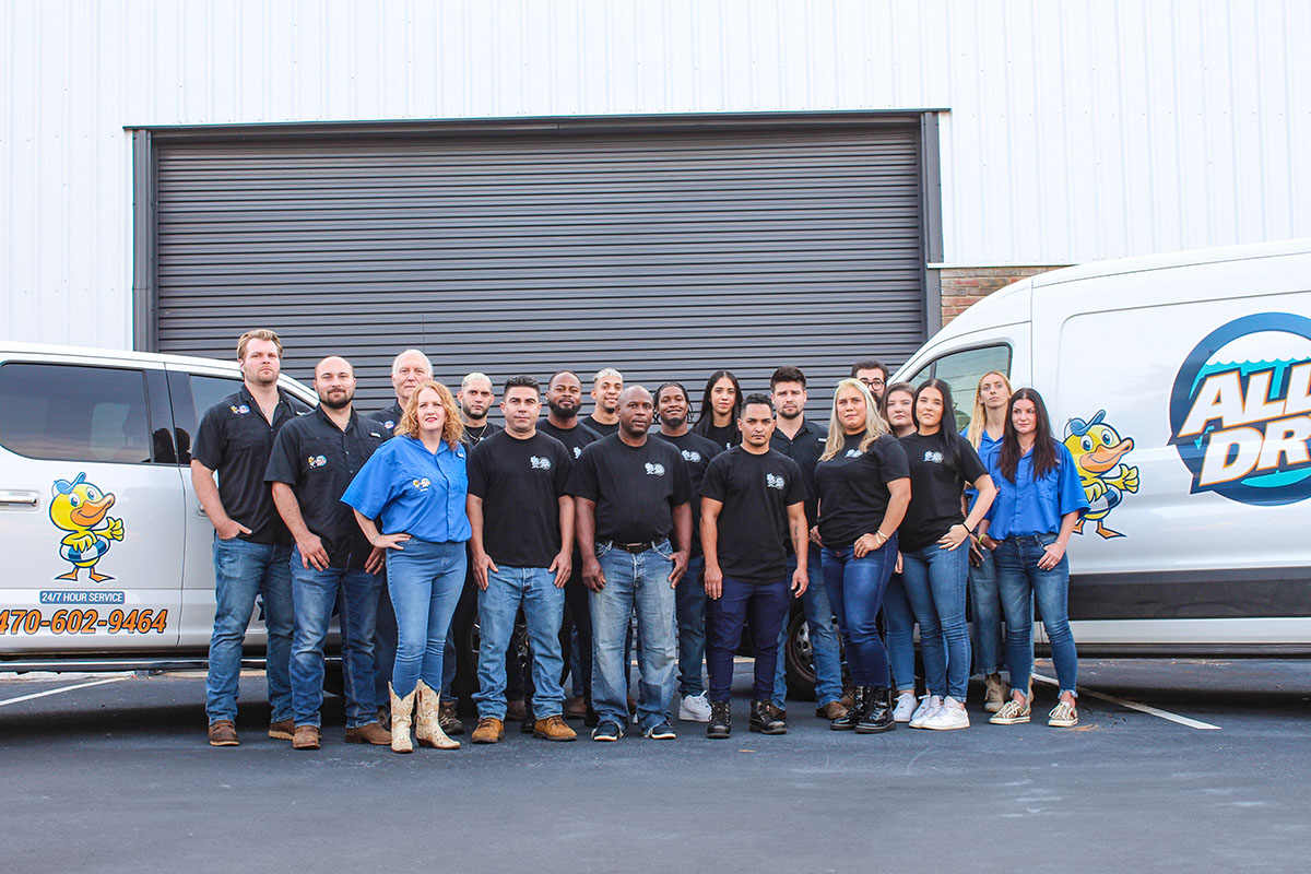 Crime Scene Cleanup equipment and crew — All Dry Services